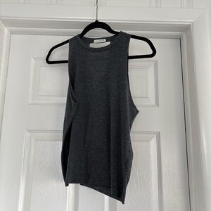Gray Sleeveless Top